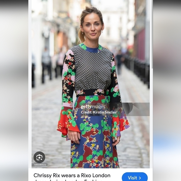 RIXO Dresses & Skirts - RIXO Vibrant Floral Long Sleeve Dress